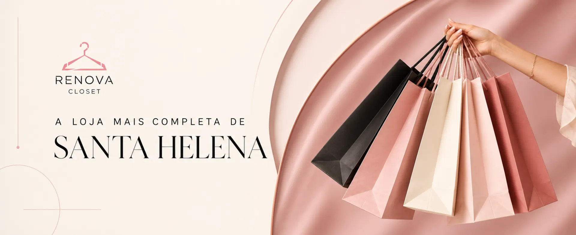 Sacolas de compras da Renova Closet
